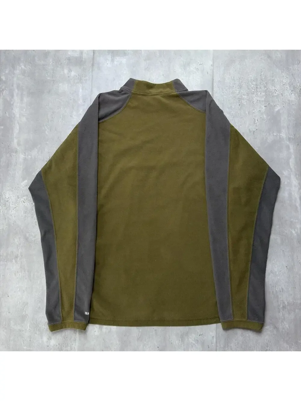 Y2K Olive Green The North Face Fleece Quarter Zip Sweater